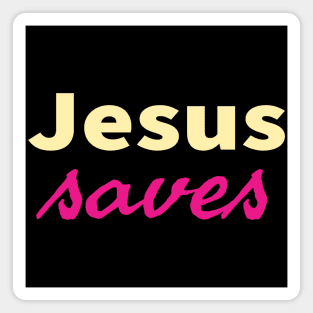 Jesus Saves Cool Inspirational Christian Magnet